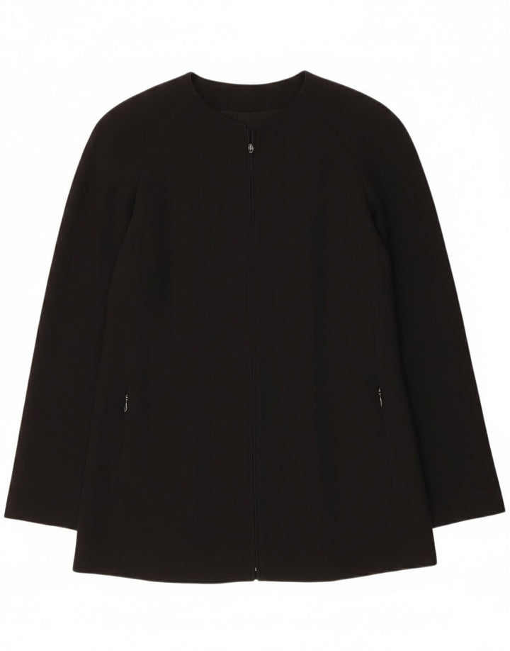 Женский блейзер с полной молнией Giorgio Armani IT 38 XS Черный из натуральной шерсти