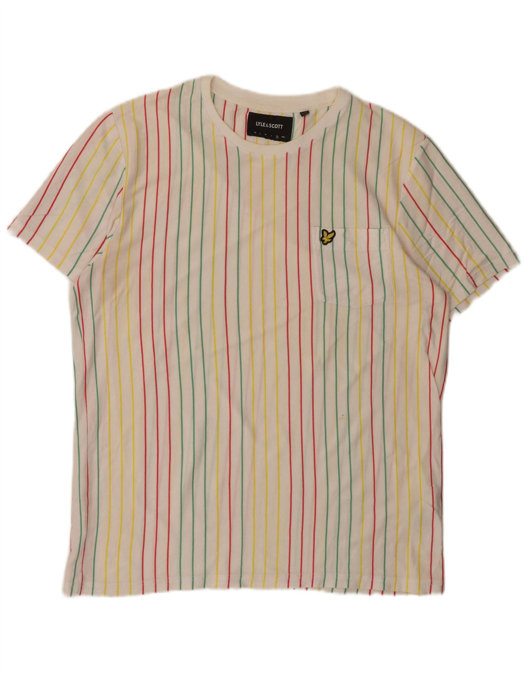 Мужская футболка Lyle & Scott Top XL из хлопка в разноцветную полоску
