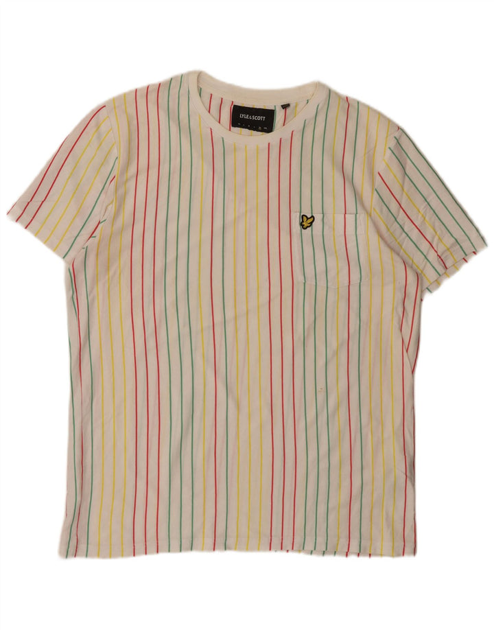 Мужская футболка Lyle & Scott Top XL из хлопка в разноцветную полоску