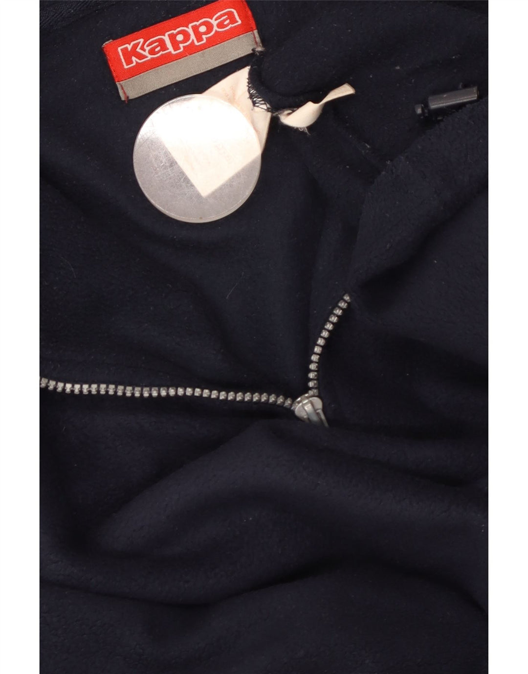KAPPA Мужской флисовый джемпер с воротником на молнии, средний темно-синий, полиэстер