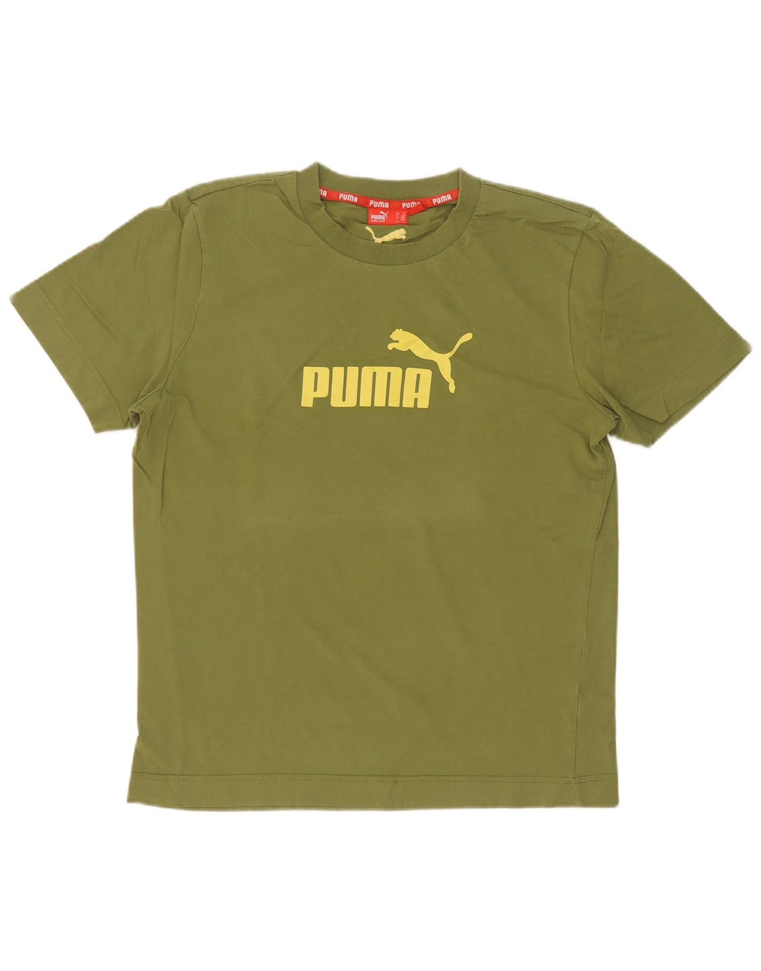 Мужская футболка с рисунком Puma, средний зеленый цвет