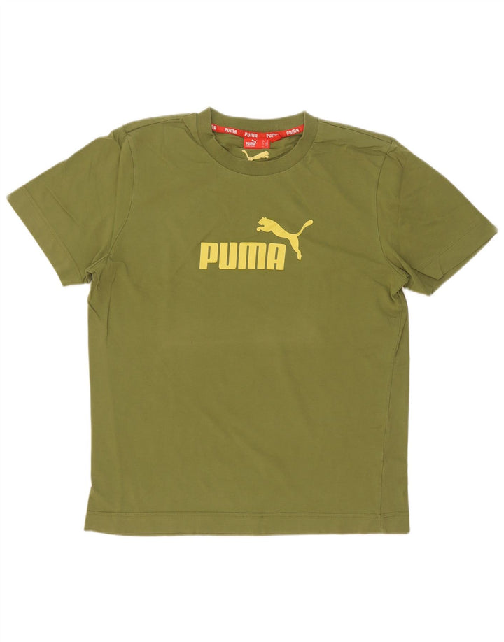 Мужская футболка с рисунком Puma, средний зеленый цвет