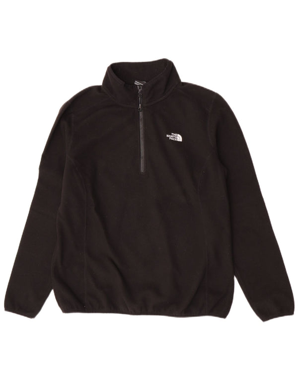 Женский флисовый джемпер с воротником на молнии The North Face, размер UK 18 XL, черный полиэстер