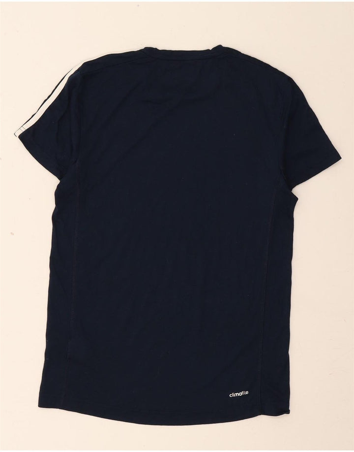 Adidas Мужская футболка Climalite Top Small Темно-синий полиэстер