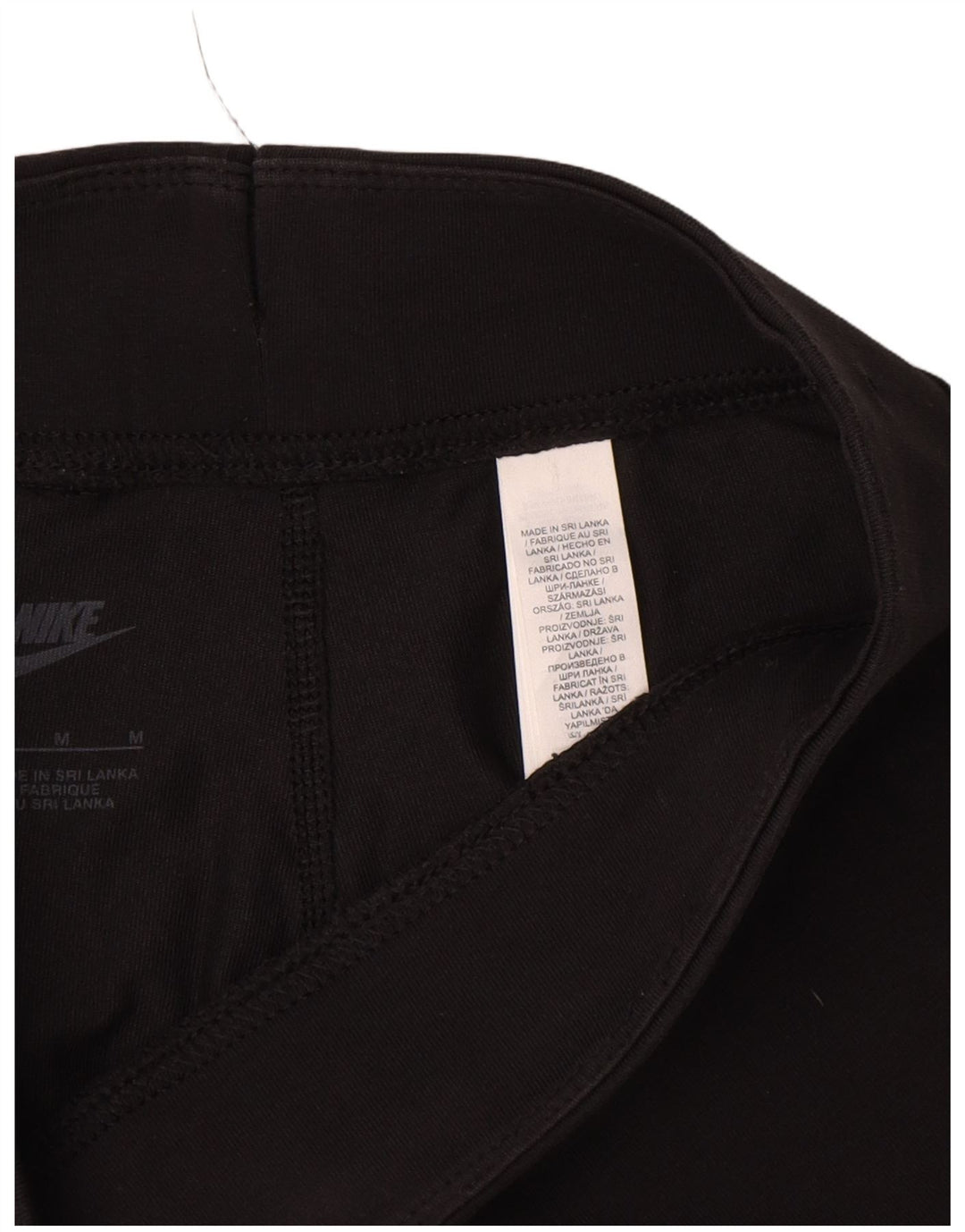 Женские леггинсы с рисунком Nike UK 14, хлопковые, среднего размера, черные