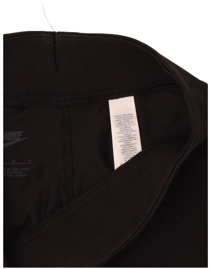 Женские леггинсы с рисунком Nike UK 14, хлопковые, среднего размера, черные
