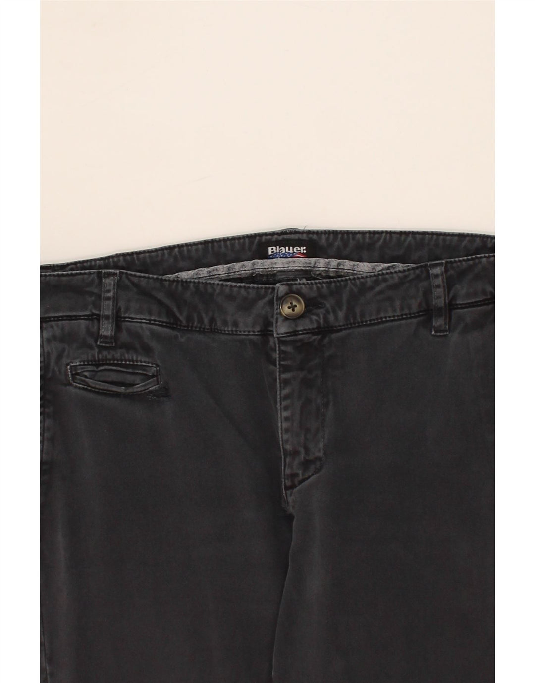 BLAUER Mens Slim Chino Trousers W31 L28 Black Vintage Blauer and Second-Hand Blauer from Messina Hembry 