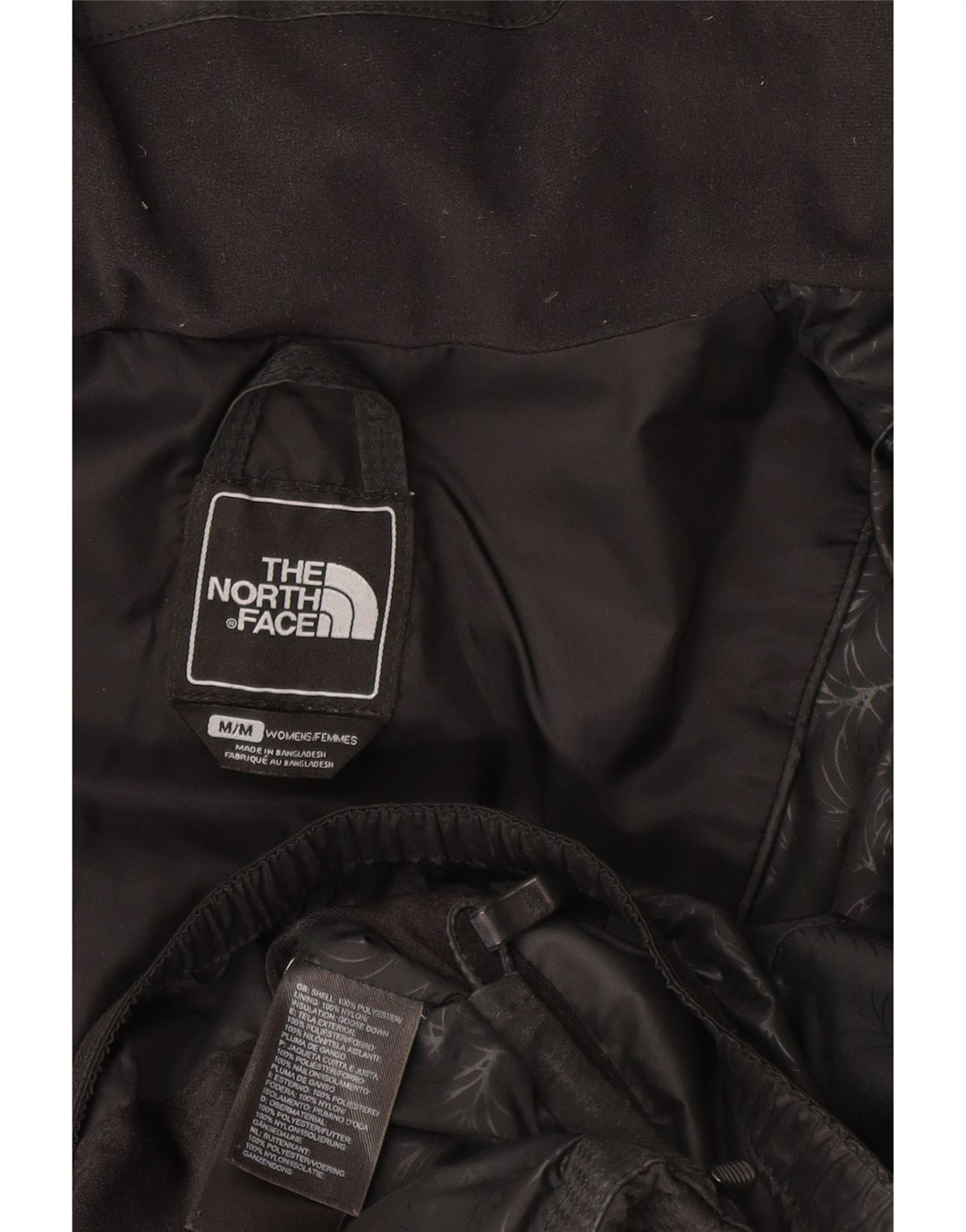 Женская стеганая куртка с капюшоном The North Face UK 14, средний черный полиэстер