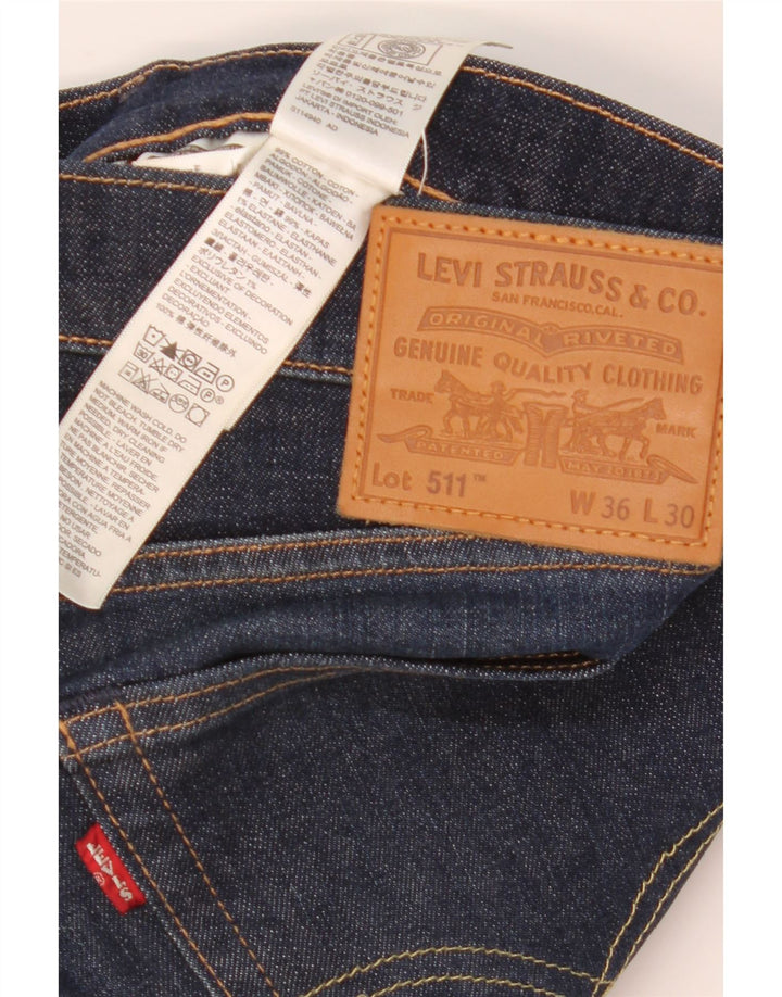 Мужские джинсы Levi's 511 Slim W36 L30 Темно-синие, хлопок