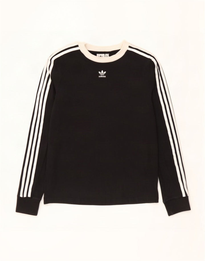 Женский топ Adidas с длинным рукавом UK 12, средний черный