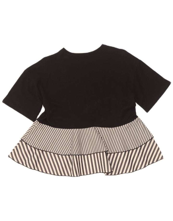 Женская блузка Zara Top UK 10, маленькая черная полоска