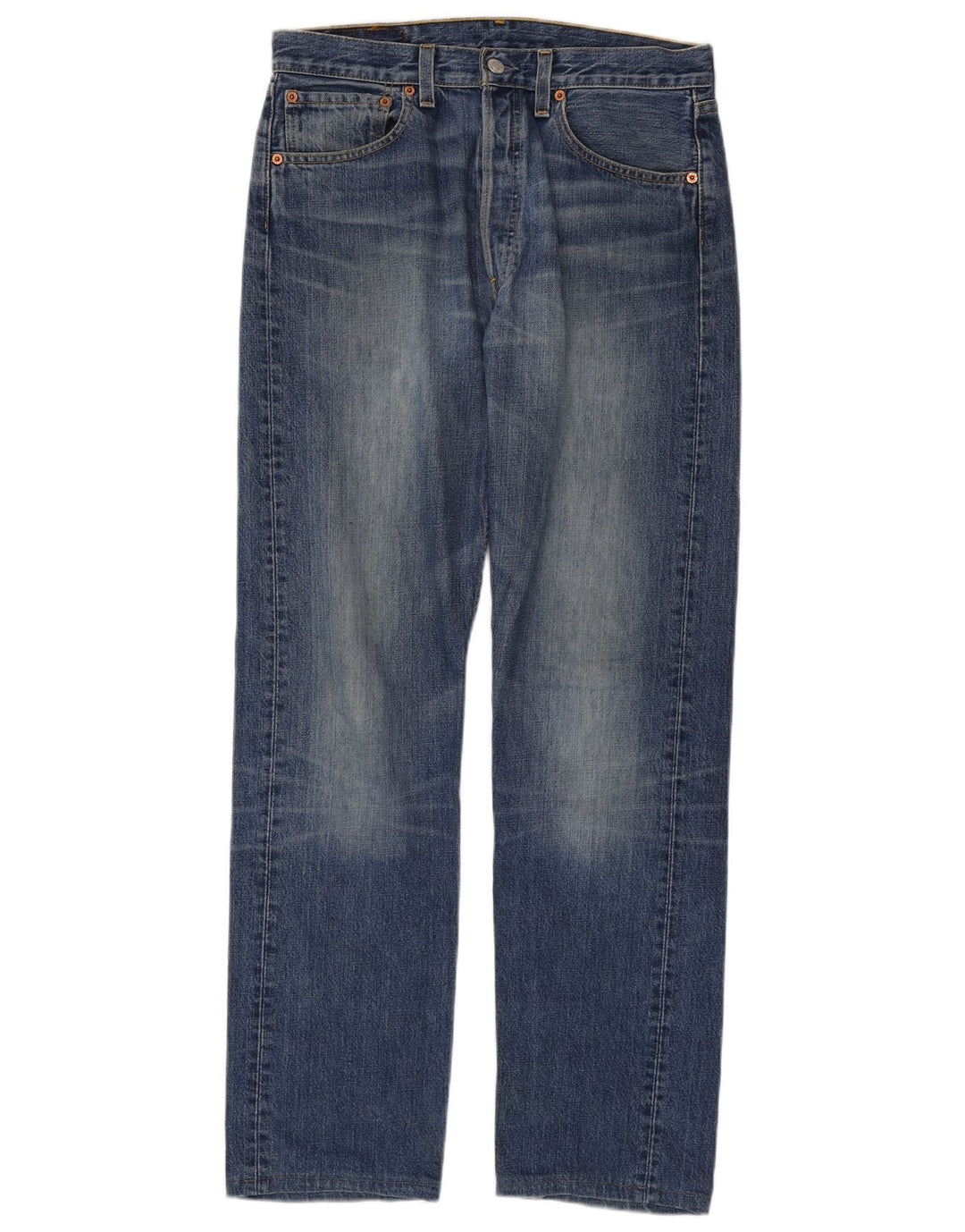 Мужские прямые джинсы Levi's 501 W32 L34 синие, хлопок