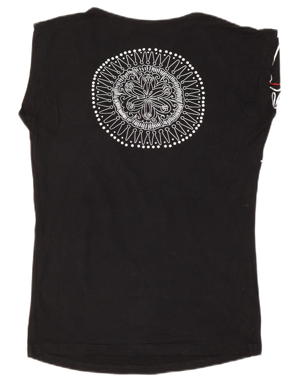 Женская футболка с рисунком Desigual Top UK 12 Medium Black Paisley