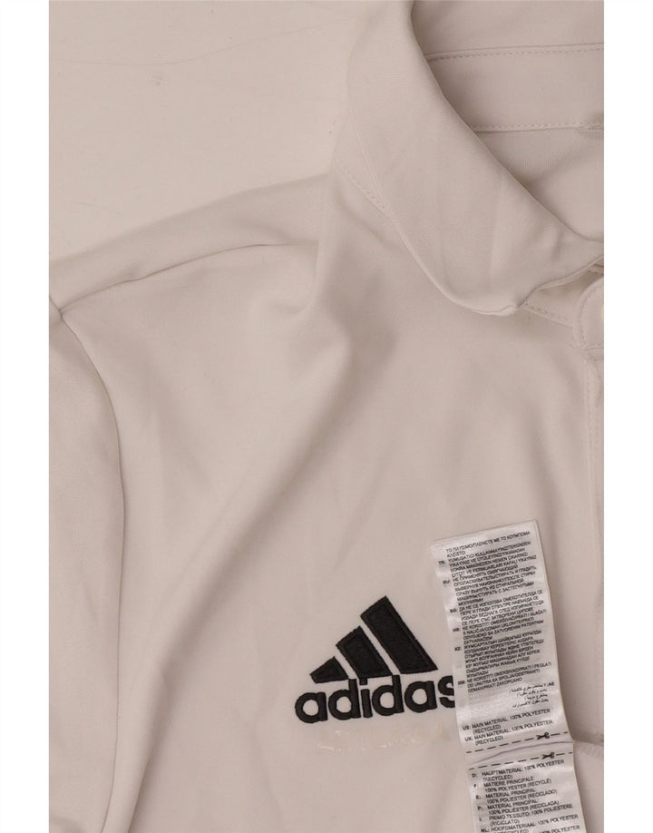 Мужская рубашка-поло Adidas Aeroready, маленький белый полиэстер