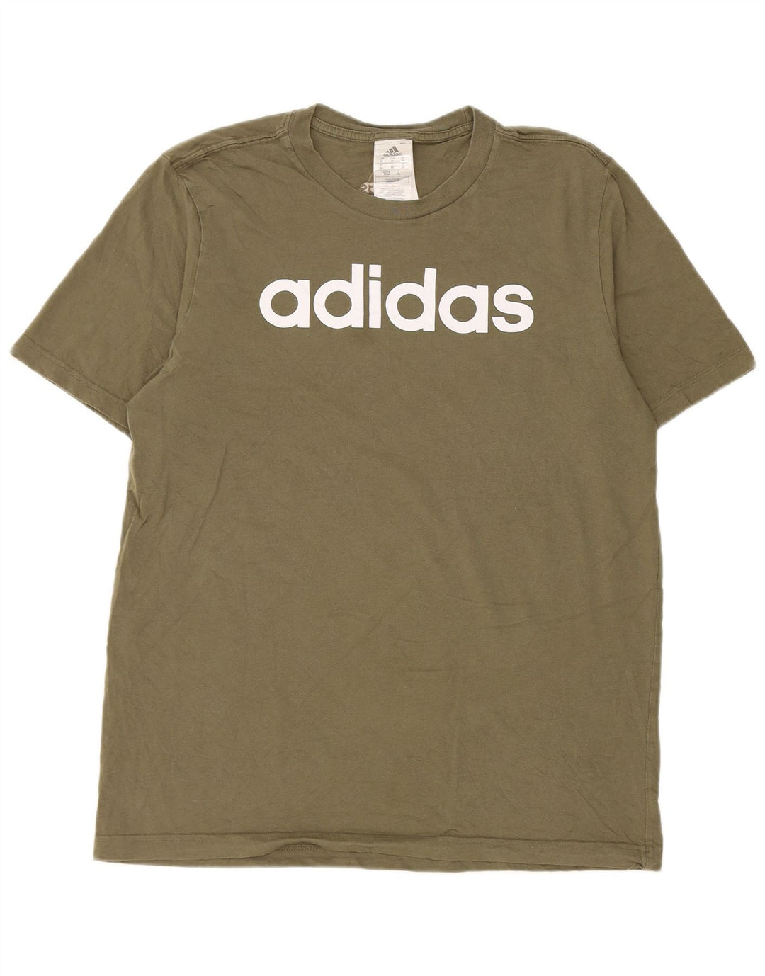 Мужская футболка Adidas с рисунком, средний цвет, хаки, хлопок