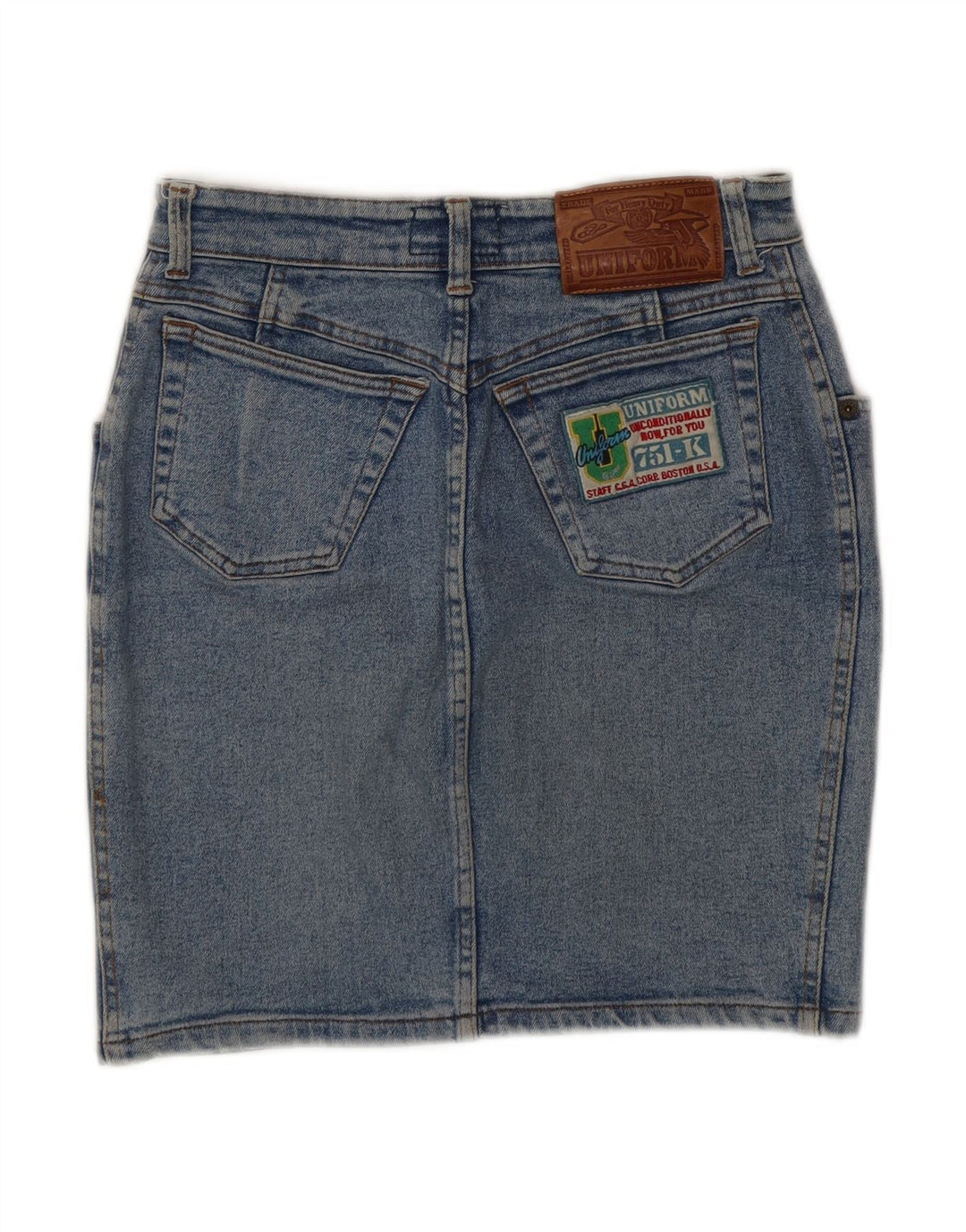 UNIFORM Womens Denim Skirt W28 Medium  Blue