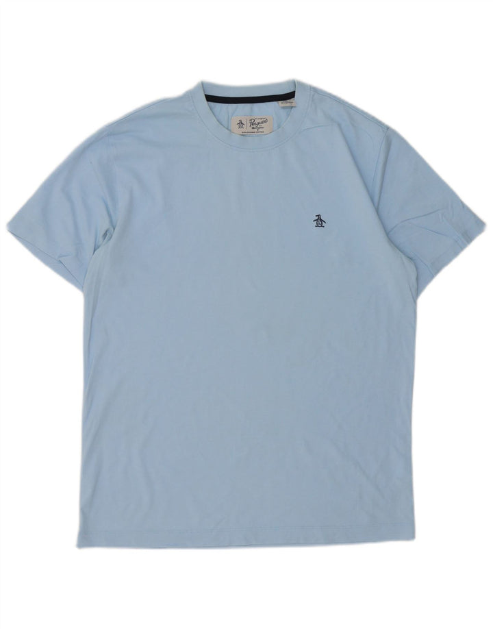 Мужская футболка Penguin Top из хлопка среднего синего цвета