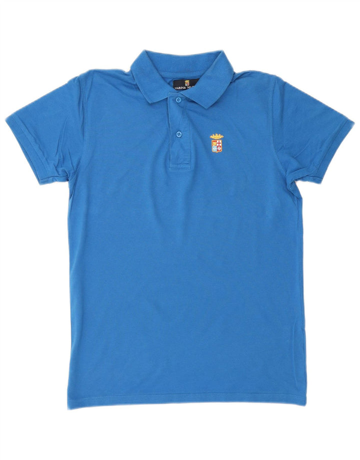MARINA MILITARE Mens Polo Shirt Medium Blue