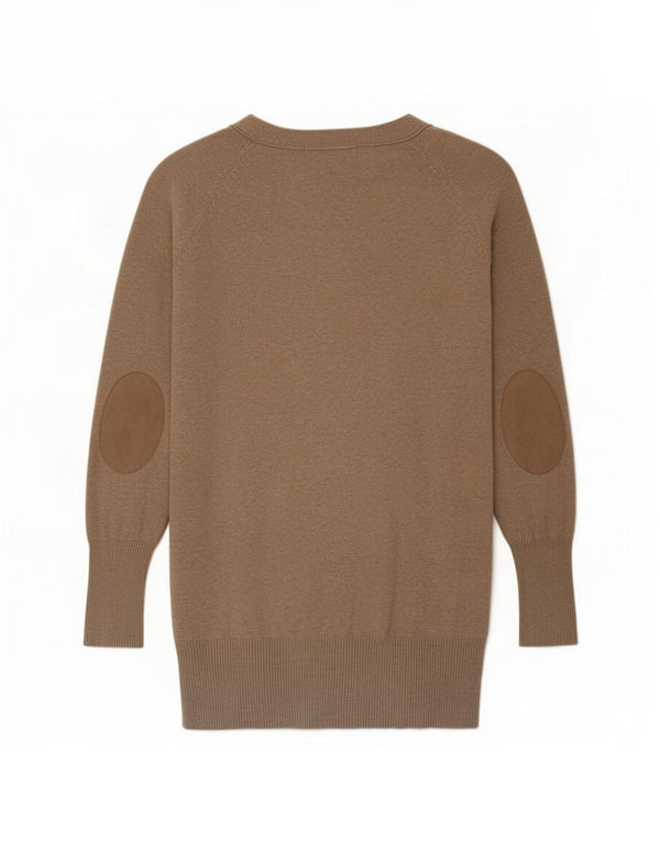 Женский удлиненный кардиган Zara UK 14, большой бежевый хлопок