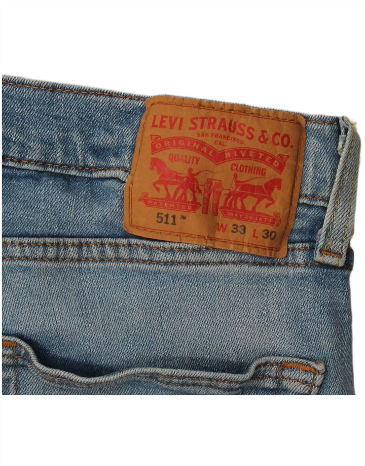 Мужские джинсы Levi's 511 Slim W33 L30 синие, хлопок
