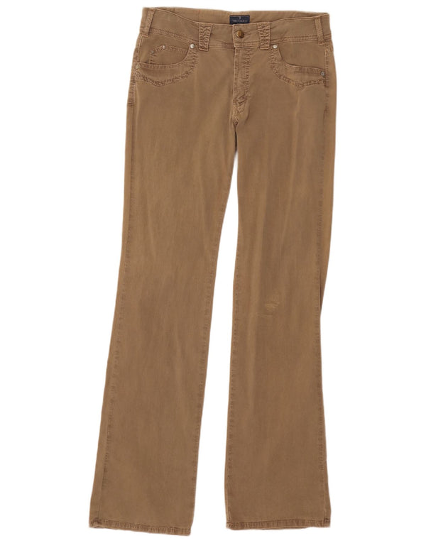 Женские джинсы Bootcut с заниженной талией Trussardi W29 L33, бежевый хлопок