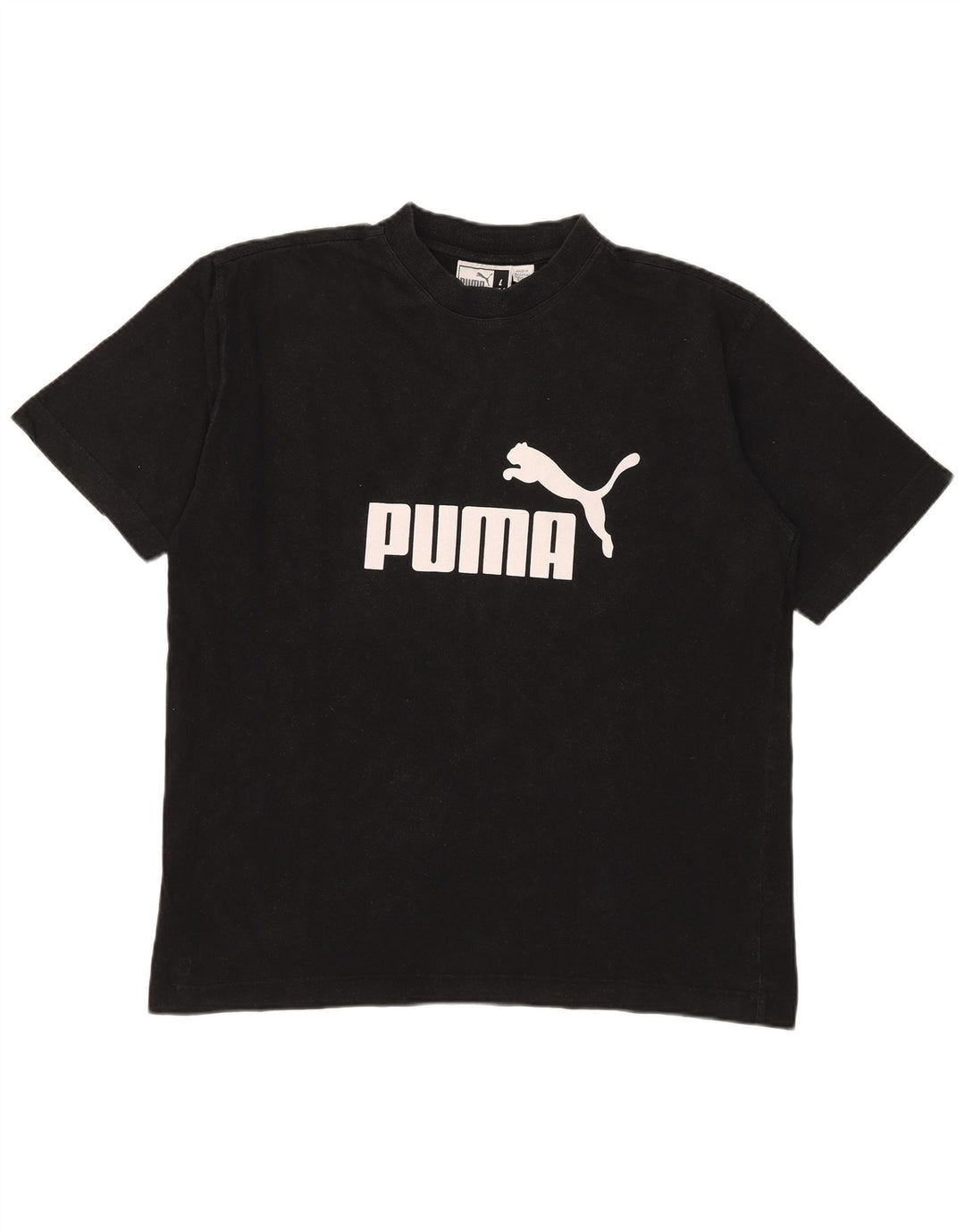 Мужская футболка с рисунком Puma, большая черная хлопковая рубашка