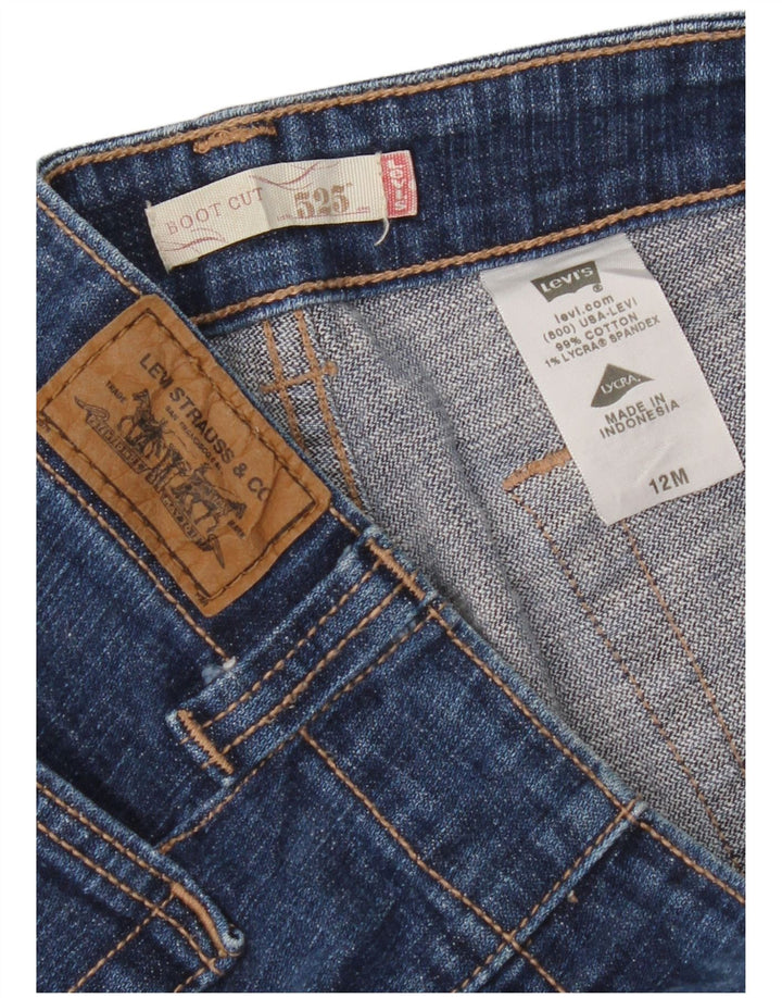Женские джинсы Levi's 525 Bootcut, размер США 12, большие размеры W34 L32, синий хлопок