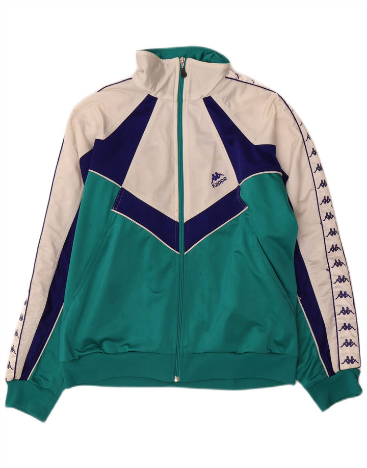 Мужской спортивный костюм Kappa с графическим рисунком, большая зеленая куртка с цветными блоками