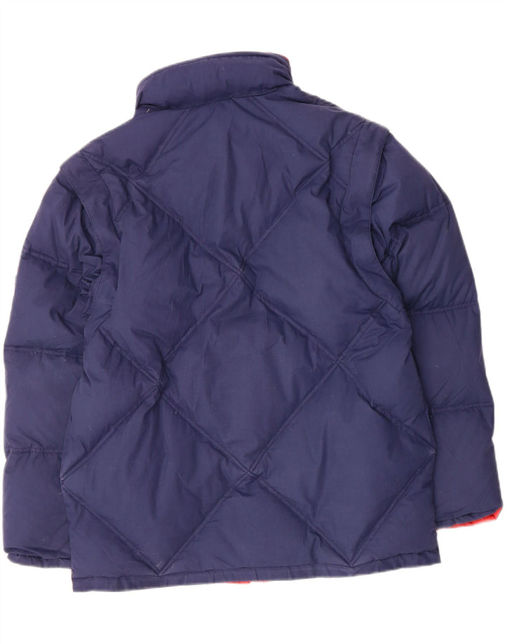 DIADORA Mens Reversible Padded Jacket UK 44 2XL Navy Blue Polyester