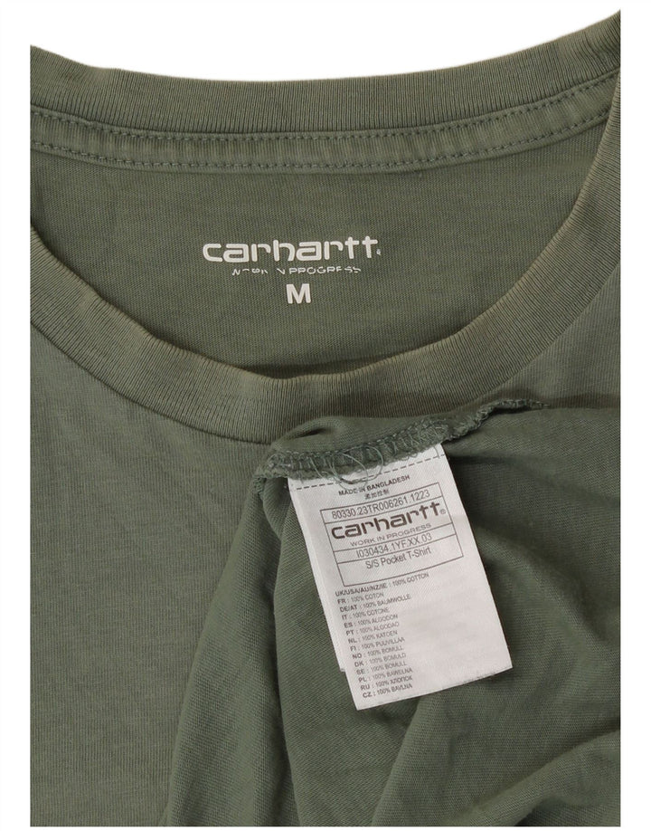 Мужская футболка Carhartt из хлопка среднего зеленого цвета