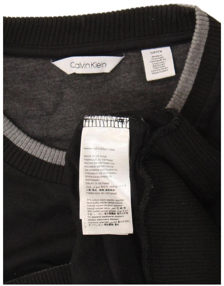 Мужской джемпер с круглым вырезом Calvin Klein, маленький черный хлопковый свитер