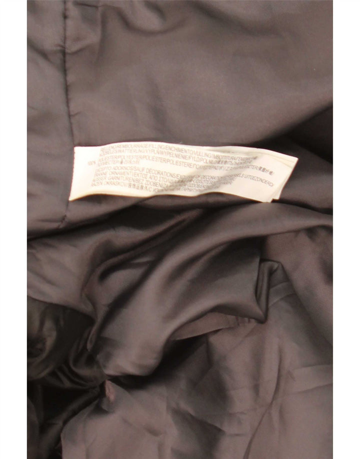 Мужское стеганое пальто с капюшоном Zara UK 38, средний темно-синий, полиэстер