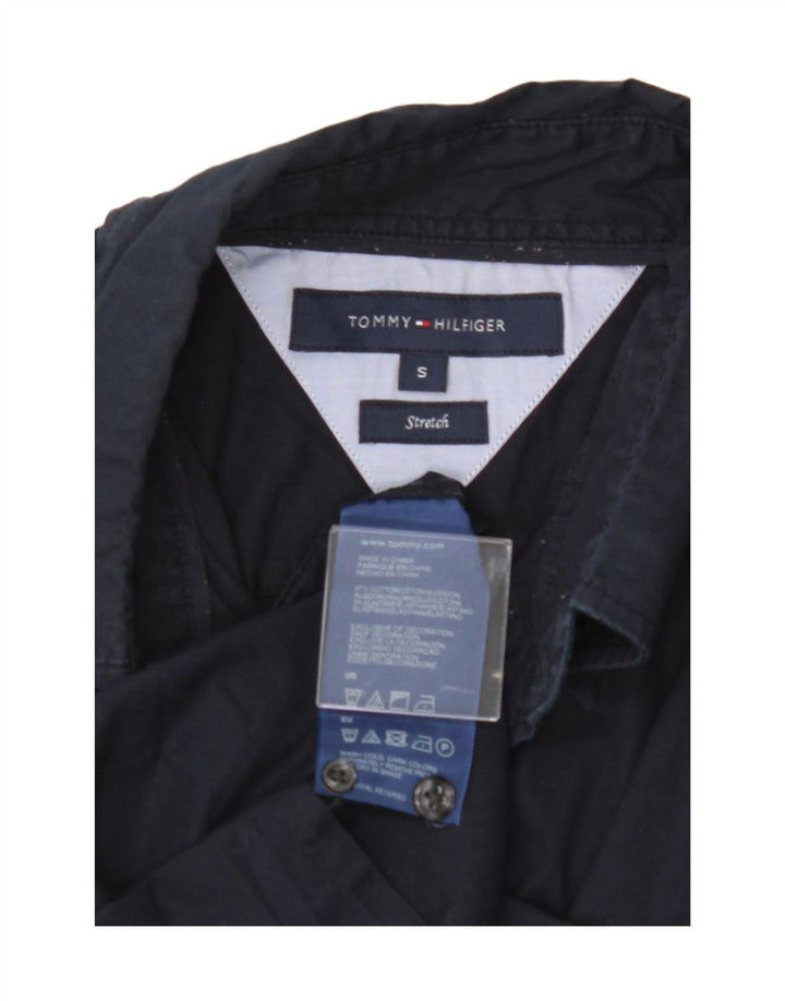 TOMMY HILFIGER Mens Shirt Small Navy Blue Cotton Vintage Tommy Hilfiger and Second-Hand Tommy Hilfiger from Messina Hembry 