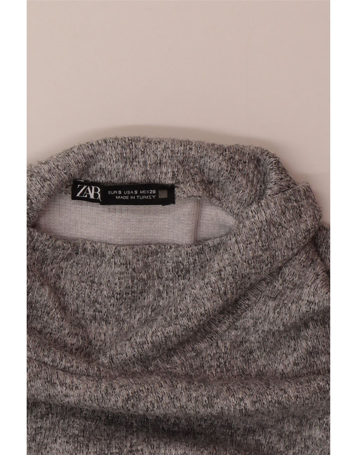Женский свитер Zara UK 10, маленький серый в крапинку