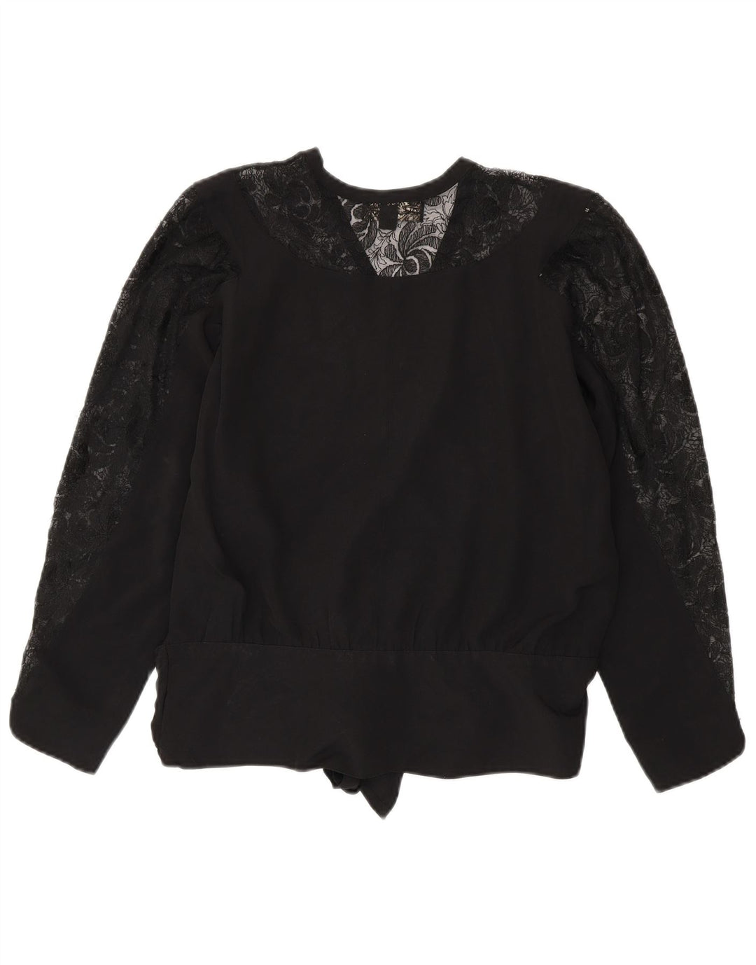 Улучшенная женская блузка с длинным рукавом, топ EU 40, средний черный, вискоза