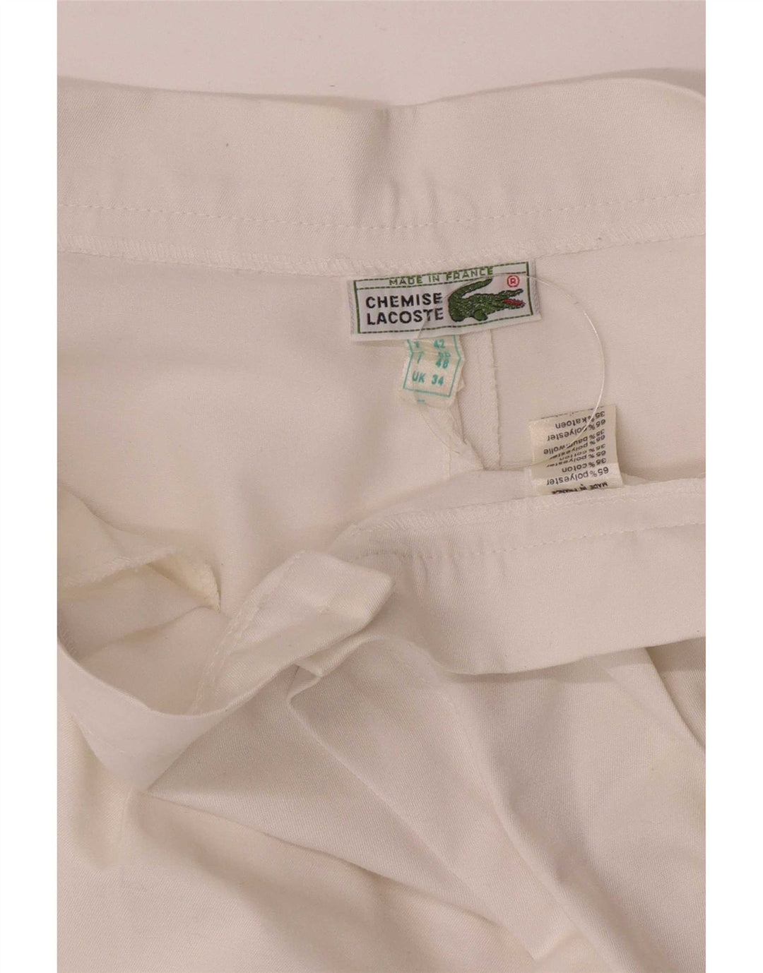 Мужские повседневные шорты Lacoste W30, маленькие белые из полиэстера