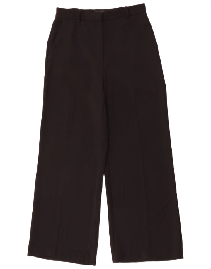 Женские широкие брюки чинос Zara W28 L29, черные, полиэстер