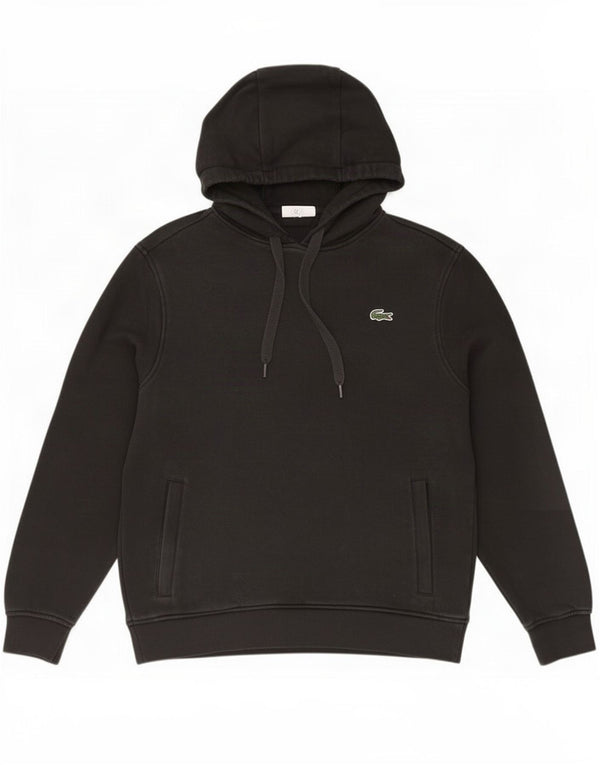 Мужской джемпер с капюшоном Lacoste, размер 4, средний, черный, хлопок