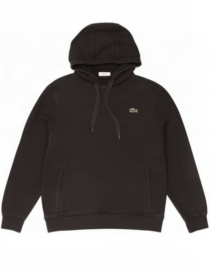 Мужской джемпер с капюшоном Lacoste, размер 4, средний, черный, хлопок