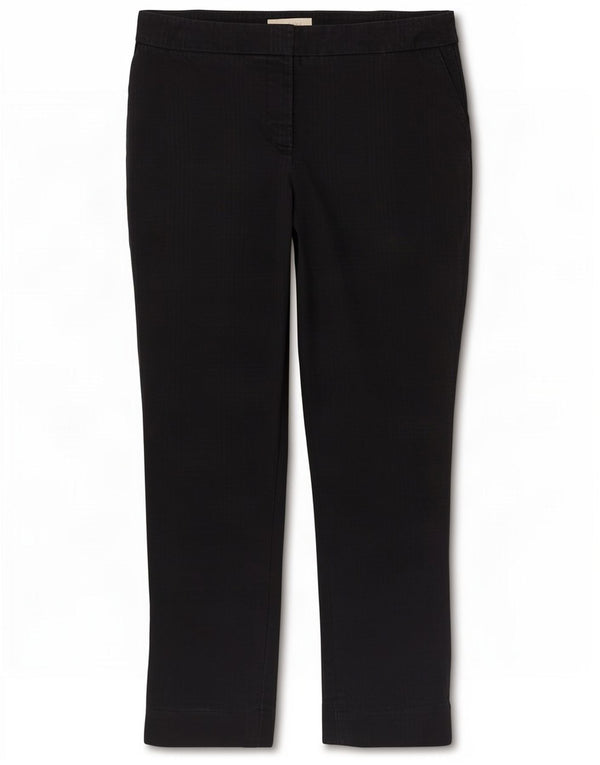 Женские прямые укороченные брюки Hobbs UK 10, маленькие W27 L24, темно-синие, хлопковые