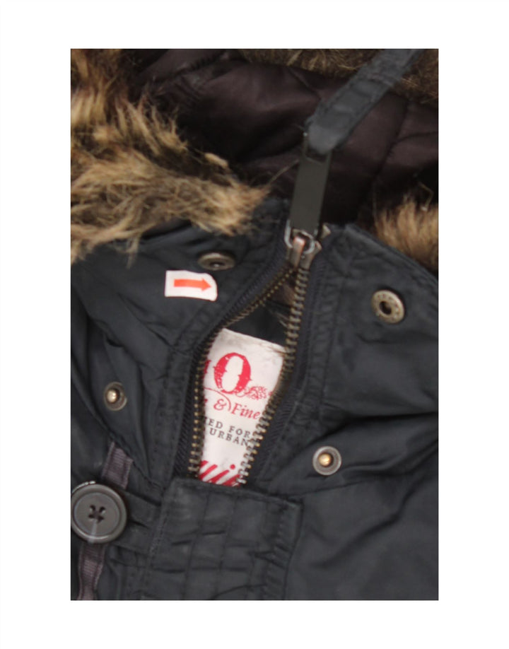 Мужская парка KHUJO с капюшоном UK 38, средний темно-синий нейлон