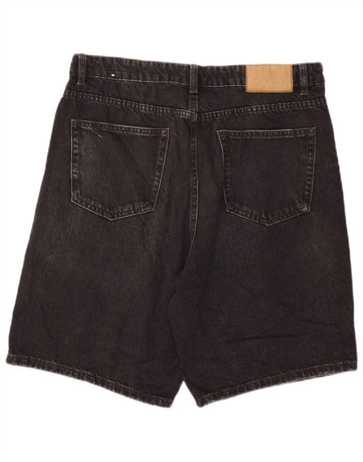 Мужские джинсовые шорты Zara EU 42, большие, W32, серые, хлопок