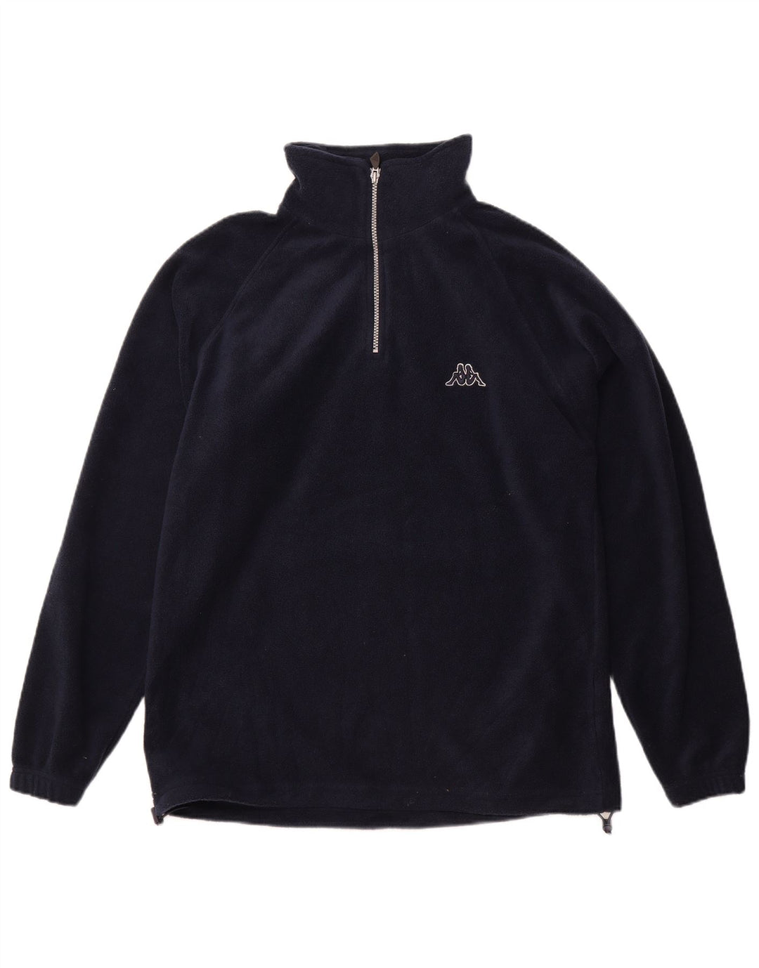 Мужской флисовый джемпер Kappa с воротником на молнии, средний темно-синий, полиэстер