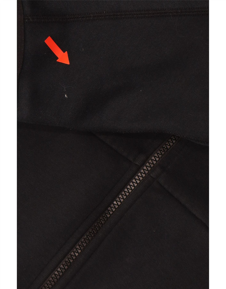 Мужской свитер с капюшоном на молнии NIKE, средний черный, хлопковый