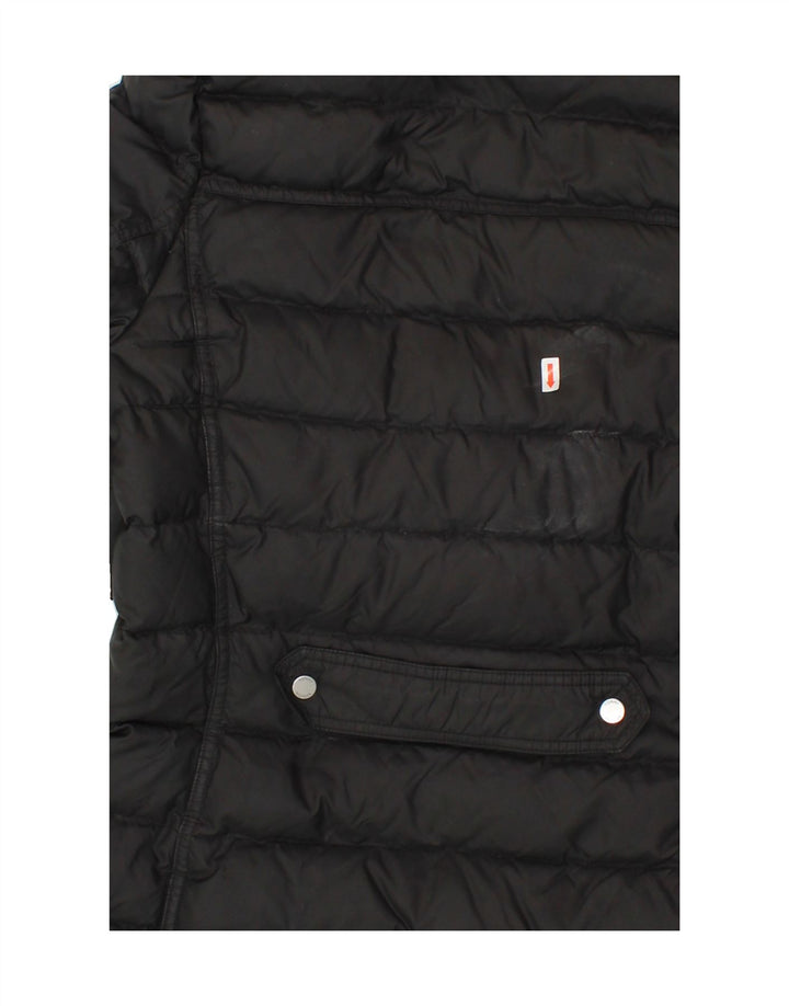 TOMMY HILFIGER Womens Hooded Padded Coat UK 14 Medium Black Nylon Vintage Tommy Hilfiger and Second-Hand Tommy Hilfiger from Messina Hembry 