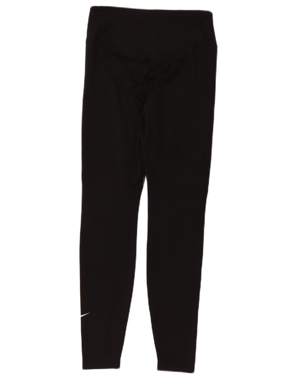Женские леггинсы Nike Dri Fit UK 14, средний черный полиэстер