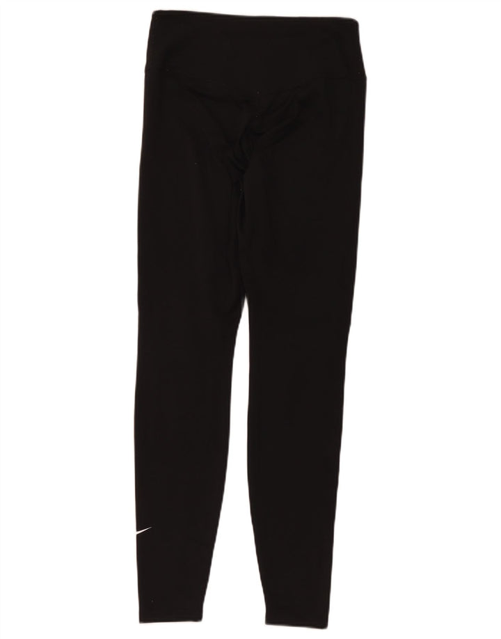 Женские леггинсы Nike Dri Fit UK 14, средний черный полиэстер