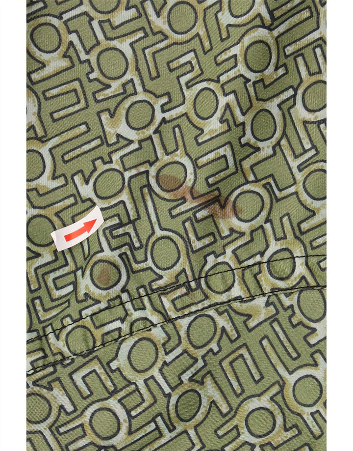 Мужской анорак PROLINE UK 44 2XL Зеленый с геометрическим узором