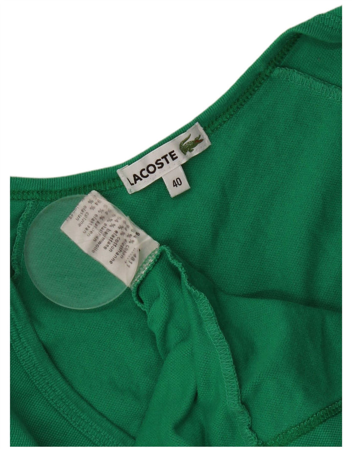 Женская футболка Lacoste, размер 40, средний зеленый хлопок