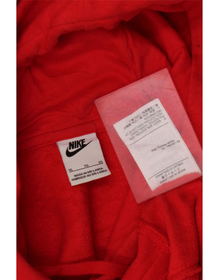 Мужской джемпер с капюшоном NIKE XL, красный хлопок